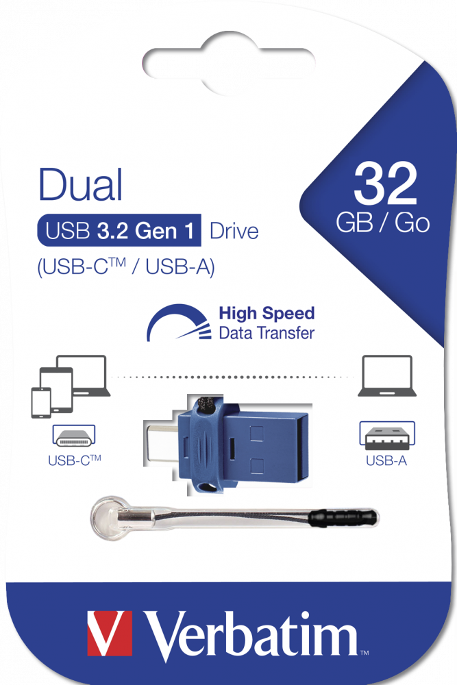 Chiavetta USB con doppio connettore USB-C / USB-A 32 GB