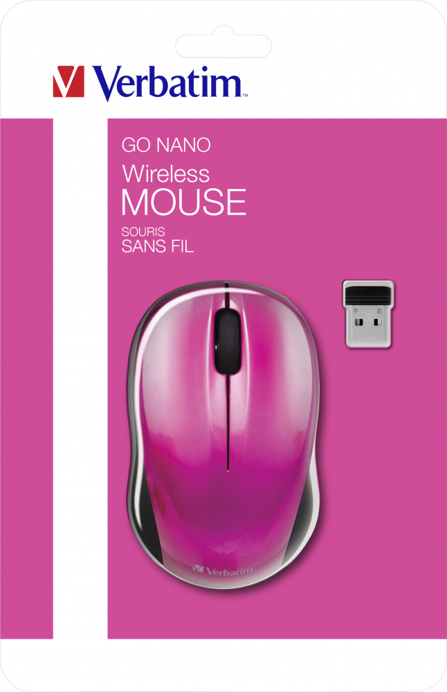 Mouse wireless GO NANO Rosa intenso