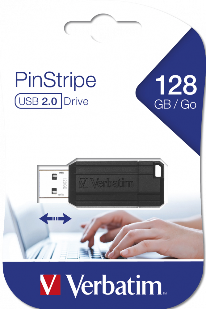 PinStripe USB Drive 128GB Black