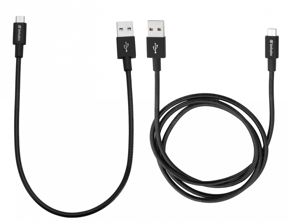 Sync 'n' Charge cavo Micro USB 2x Acciaio inossidabile color NERO